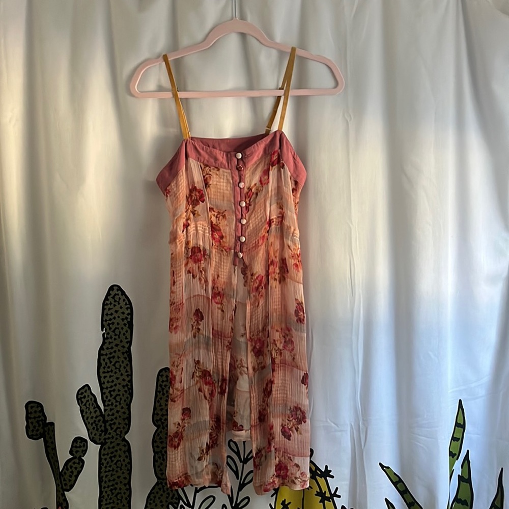 Floral open tunic